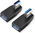 USB 3.0-adaptrar [2-pack], 90 graders vinkelhane till hon-USB 3.0-adapter