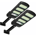 Miniatyrbillede 1 af 5: Udendørs solcellelamper 2-pak 213 LED udendørs sikkerhedslamper med M