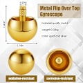 Miniatyrbillede 2 af 5: 2 Stykker Metal Spindetop Metal Flip Over Top Aluminium Top Spinner Top Fysik Legetøj Gyroskop Rustfrit Stål Top Educa