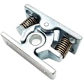 Pikkukuva 1 / 5: 6,1×4,2×0,14 cm Kaksoisrullalukko, Jousikuormitteinen Oven Helppo Lukko Stop Catch Release Clamp Kaksoisrullalukko, 1 kpl Hopea