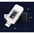 Miniatyrbild 2 av 5: USB C Ström- och Spänningstestare Digital Multimeter LCD USB Mätare Voltmeter Ammeter Kapacitet Strömförsörjning