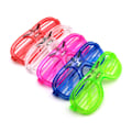 Miniatyrbillede 2 af 5: (10 stk., 5 farver, 3 tilstande) Lys LED blinkende lysende briller, 10 stk. festbriller til voksne