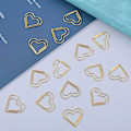 Miniatyrbillede 5 af 5: 100 stk. hjerteformede papirclips, store guld hjerteformede papirclips til bryllupsdekoration, postkort