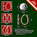 Miniatyrbild 5 av 5: 1 par Jul Hoopörhängen för Kvinnor Jul Emalj Semester Ornament Loop Örhänge Charm Smycken Present