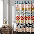 Miniatyrbild 1 av 5: Boho Randig Färgglad Djärv Design Duschdraperi, 72\" x 72\",
