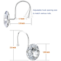Miniatyrbilde 2 av 5: 2,5 tommer 12 stk Dusjforhengkroker Ringer til Bad, Rustfritt Stål Rustbestandig Dekorative Rhinestones Henger for
