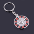 Miniatyrbild 1 av 4: Plånboksnyckelring Mini Rysk Roulette Metallnyckelring Roulette Nyckelring Rolig Nyckelring Kompass Orname