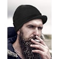 Miniatyrbillede 5 af 5: 1 stk. Vintermænds Strikket Hat med Skygge Beanie Hat Varmt Tykt Hat til Udendørs