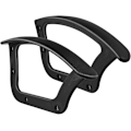 Miniatyrbillede 1 af 5: 41×23×6cm Kontorstol 2 stk. Ring Arm Udskiftningsdele Rullestol Tilbehør Plaststole Sort Armlæn Del Tilbehør