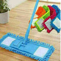 Pikkukuva 2 / 5: Retractable Microfiber Floor Mop Stripper, Wet And Dry Sweeper Wo