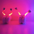 Pikkukuva 5 / 5: Sööt teokarvan korvanlämmittimet LED-valolla aikuisille ja lapsille, pojille ja tytöille, lämpimät ja pörröiset plushiset korvanlämmittimet pop-putkilla