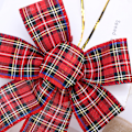 Miniatyrbillede 2 af 4: 4 stk. Store Buffalo Plaid Bøjler Julekransbøjle Burlap Ferie Store Julebøjler til Juletræstopbøjle Fron