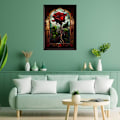 Miniatyrbild 4 av 4: Ros Diamantmålningskit för Vuxna, Ros Diamantkonstkit för Vuxna, Blomma Ädelstenskonst för Hemväggsdekor 30X40cm