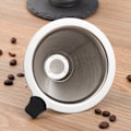 Miniatyrbillede 5 af 5: Hæld over kaffefilter, rustfrit stål papirløst kaffefilter, permanent hæld over
