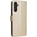 Miniatyrbillede 4 af 5: 1 stk. - Guldlæder Wallet Case til Samsung Galaxy A55 5G med blomstermønster, kortholder, magnetisk flipcover