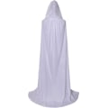 Miniatyrbillede 2 af 5: （Hvid，150cm) Fløjls Kappe i Fuld Længde Balaclava Halloween Fancy Cape Kostumer