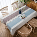 Miniatyrbilde 4 av 5: 140x180cm Duk i rektangulær form, avtørkbar duk i bomullslin med dusk, landlig stil