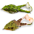 Miniatyrbillede 1 af 5: Frøagn, 2 stk. fiskefrø, fiskeagn, 8,5 cm dobbelt frø