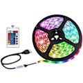 Miniatyrbild 1 av 5: USB LED-ljusremsa, flerfärgad RGB 5050-belysning, 24-tangenters IR-fjärrkontroll, säker beröring, DIY Inte 2m