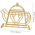 Miniatyrbillede 5 af 5: Kande Serviet Holder Støbejern Serviet Organizer Guld Papirhåndklædeholder Bord Serviet Stativ Bryllup Serviet Holder Moderne