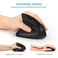 Miniatyrbilde 2 av 5: Vertikal trådløs dataspillmus 2.4 DPI 5D optisk USB ergonomisk mus for PC bærbar PC