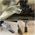 Miniatyrbillede 3 af 5: 5 stk. 6 mm skaft 10 mm hoved wolframcarbid dobbeltsnit roterende burr
