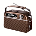 Miniatyrbillede 4 af 4: stk. Bærbar Radio Retro Design, Bluetooth, DAB FM, Indbygget Batteri, USB-Port, AUX, Sleep Timer, Teleskopantenne