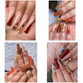 Miniatyrbild 2 av 5: Lönnlöv Nagelglitter Sekvenser 3D Holografiska Höstlöv Nagelkonstflingor 6 Färger Laser Höstlöv Naglar Dekaler Stick