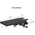Miniatyrbillede 2 af 5: Sort, L-formet computerbord armlæn til kontor, kraftig mus