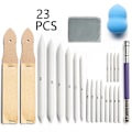 Miniatyrbillede 1 af 5: 23PCS Sketch Tegneværktøjer, Blending Stumps og Tortillions Sæt Blending Værktøjer med Art Sketch Wipe S