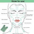 Miniatyrbild 2 av 5: Gua Sha Ansiktsverktyg för Näsmassage Verktygbräda Naturlig Jade Sten för SPA Akupunkturterapi Triggerpunktbehandling