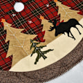 Miniatyrbillede 4 af 5: Buffalo Plaid Juletræsskørt, 42 Tommer Ternet Træ Rustik S