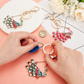 Miniatyrbillede 3 af 5: 2 stk. Påfugl nøglering legering emalje nøglering funklende rhinestone nøglering påfugl vedhæng krystal ke