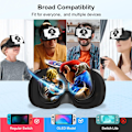 Miniatyrbild 3 av 6: Switch 3D VR-glasögon för Nintendo Switch/Switch OLED, med justerbar HD-lins Black and White