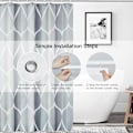 Miniatyrbillede 2 af 4: Grå stofbrusere, vandtæt design og polyester, hurtigtørrende, vægtet bund, brusere sæt til badeværelse
