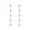 Miniatyrbilde 1 av 4: Perleøredobber for kvinner 14k gull perle dråpe dinglende øredobber hvite justerbare nette boho perle dusk øredobber statement bryllup brude øredobber som G