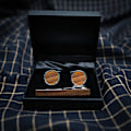 Miniatyrbild 4 av 4: Trä Slipsnål och Manschettknappar Set för Män, 2 tum Slipsnålar Set för Män Träinlägg Slipsnål & Runda Manschettknappar med Presentförpackning Slipsnålar Set för Formell Användning