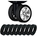 Miniatyrbillede 1 af 5: 8 stk. Premium Kuffert Hjul Dæksler, Rejse Kuffert Hjul Dæksel, Silikon Hjul Beskytter til de fleste 8 Spinner, Lydløse Hjul
