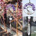 Pikkukuva 4 / 4: Setti 3 Fancy Purple Tree of Life Crystal Riippuvaa Riippua