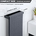 Miniatyrbilde 2 av 5: Håndkleholder for baderom, håndklestang, svart håndklehenger, 304 rustfritt stål, lengde 20 cm, veggmontert