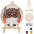 Miniatyrbillede 1 af 5: 20cmx20cm Ugle String Art Kit Craft Cupcake DIY Negle String Art Kit til Voksne Børn Begynder Krøllet L