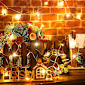 Miniatyrbilde 5 av 5: 2m 20Led Julebær Perlebelysning Girlander Lys Xmas Mantel Dekor Perle Varme Led Lys Festlig Batteri