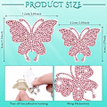 Miniatyrbillede 2 af 5: 8 stk. Butterfly Bilsticker til Kvinder Krystal Rhinestone Bling Butterfly Stickers Butterfly Stickers Biltilbehør til