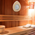 Miniatyrbillede 3 af 5: Sauna termo-hygrometer, dråbeformet træ 2 i 1 termometer hygrometer med store tal