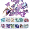 Miniatyrbilde 2 av 5: Abalone Shell Sequins for Nail Art(Style 1), Multicolor Seashell Irregular Sequins Abalone