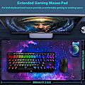 Miniatyrbillede 2 af 4: Gaming Mousepad, Stor Udvidet Mousepad Stor Computer Mousepad til Hjemmekontor Gaming Arbejde 31,5x15,7 tommer
