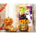 Pikkukuva 3 / 5: 1 kpl Halloween Boo Puutarhalippu Pysty Kaksoispuolinen Haamu Koti Koriste, Kurpitsa Kurpitsa Värikäs Söpö Loma