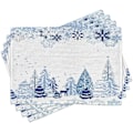Miniatyrbilde 1 av 4: Juleduker Sett med 4, Vinterskog, Vaskbare Stoffduker til Spisestue og Kjøkken, 30 cm x 45 cm, Multi