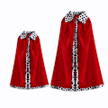 Miniatyrbillede 4 af 4: (90cm) Kongens Kappe Kostume Sceneoptrædener til Halloween Julekostumefest Tilbehør Sort D