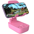 Pikkukuva 1 / 4: Vaaleanpunainen puhelinteline, Bluetooth-kaiutin, tablet-kaiutin, taitettava matkapuhelinteline, pöytäpuhelinteline,